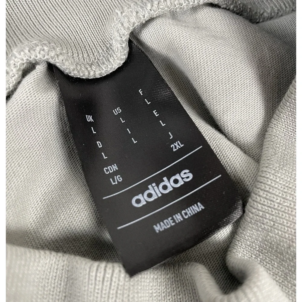 Adidas Basketball Mens Large Gray Mock Neck‎ Long Sleeve Graphic T-Shirt L